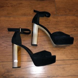 Michael Kors black and gold heels